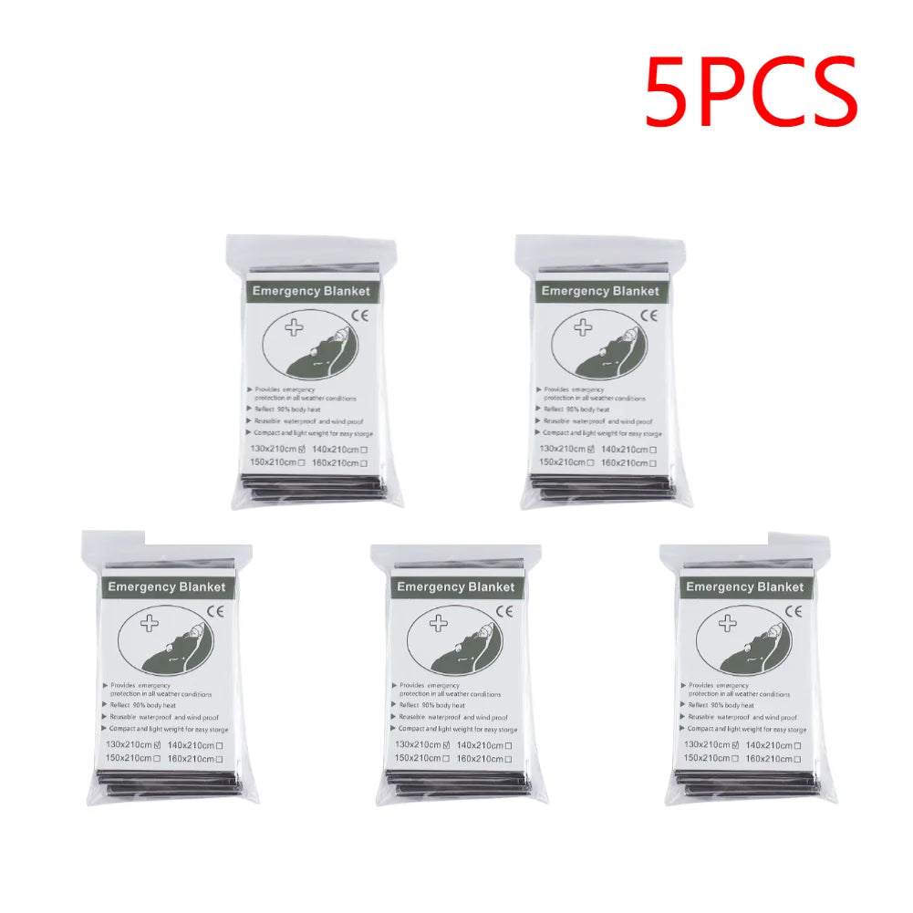30-1PCS Emergency Rescue Outdoor Survive Foil Thermal Blanket 