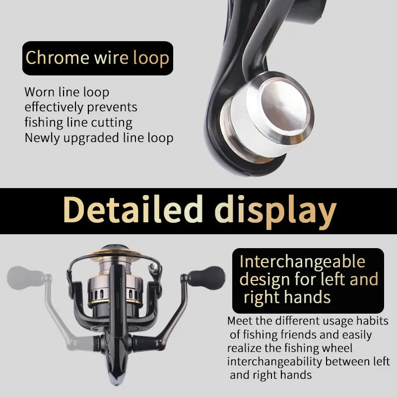 Two-Hand Rotating Aluminum Alloy Fishing Reel