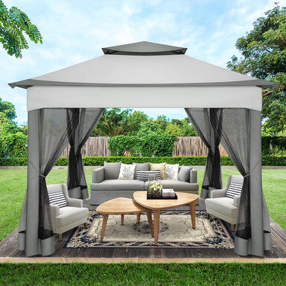 Outdoor 12x12 Pop up Gazebo Shelter with Curtains