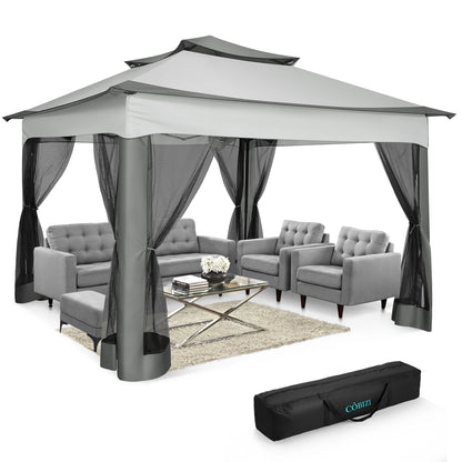Outdoor 12x12 Pop up Gazebo Shelter with Curtains
