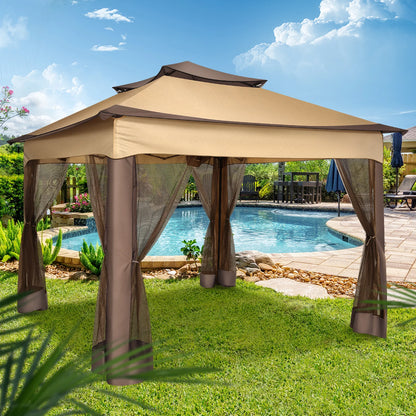 Outdoor 12x12 Pop up Gazebo Shelter with Curtains