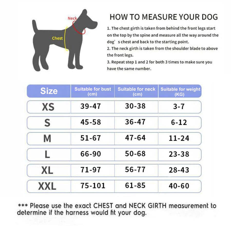 NO PULL Dog Harness with Reflective Material