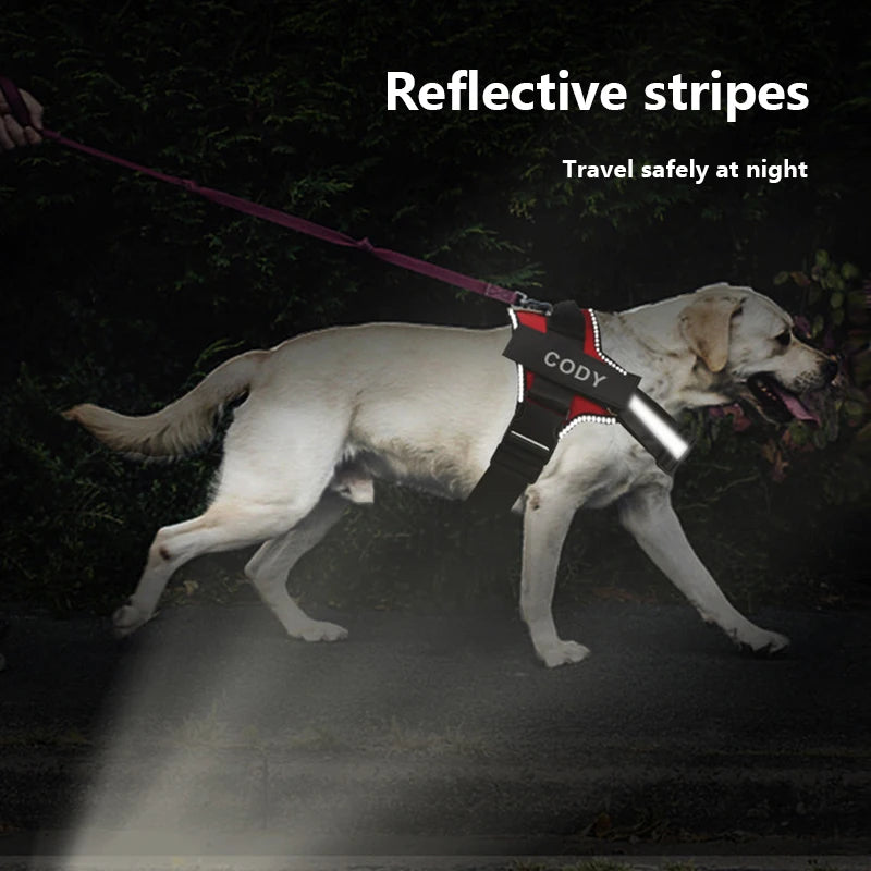 NO PULL Dog Harness with Reflective Material