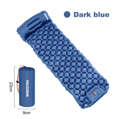 Outdoor Sleeping Pad Camping Inflatable Mattress Built-in Pump Ultralight Air Cushion