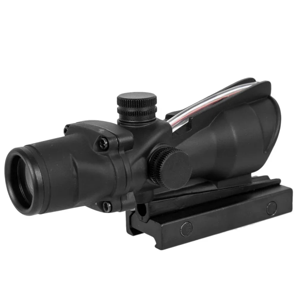 4X32 Hunting Riflescope Real Fiber Optics Grenn Red Dot Illuminated