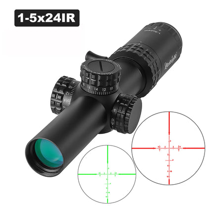 1-5X24 Tactical Illuminated Optical Rifle Sight Scope