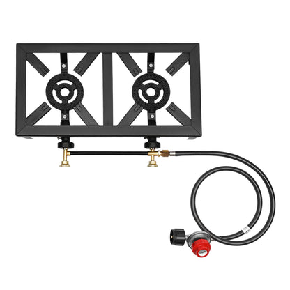8000W Portable Double Burner Outdoor Propane Gas Camping Stove