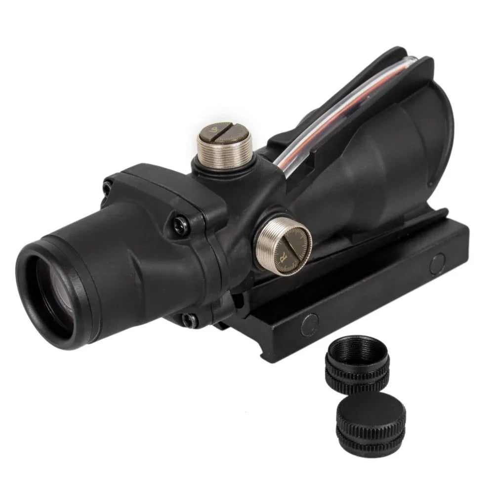 4X32 Hunting Riflescope Real Fiber Optics Grenn Red Dot Illuminated
