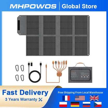 120W 80W 40W Portable Solar Panel, Emergency Power Supply