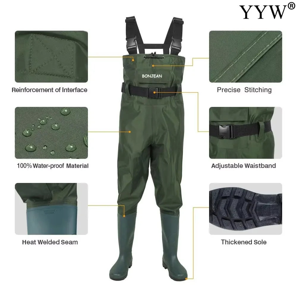 Breathable Waterproof Fishing Overalls Waders Pants