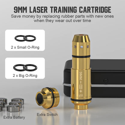 9mm Red Dot Laser Training Cartridge