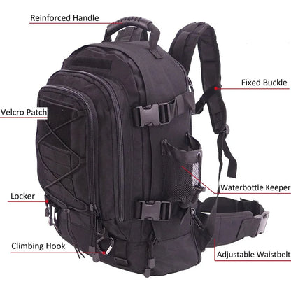 60L Military Tactical Backpack Molle Assault Rucksack