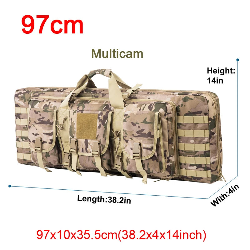 LQARMY 32 38 42 48-inch Tactical Double Rifle Case