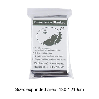 30-1PCS Emergency Rescue Outdoor Survive Foil Thermal Blanket ﻿
