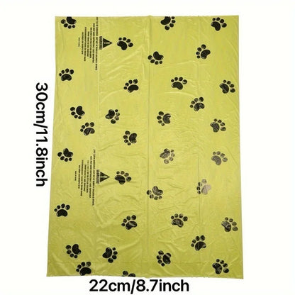 Biodegradable Pet Waste Bags  - Extra Thick Poop Bags for Dogs & Cats, Portable Roll with Dispenser, Eco-Friendly & Lea