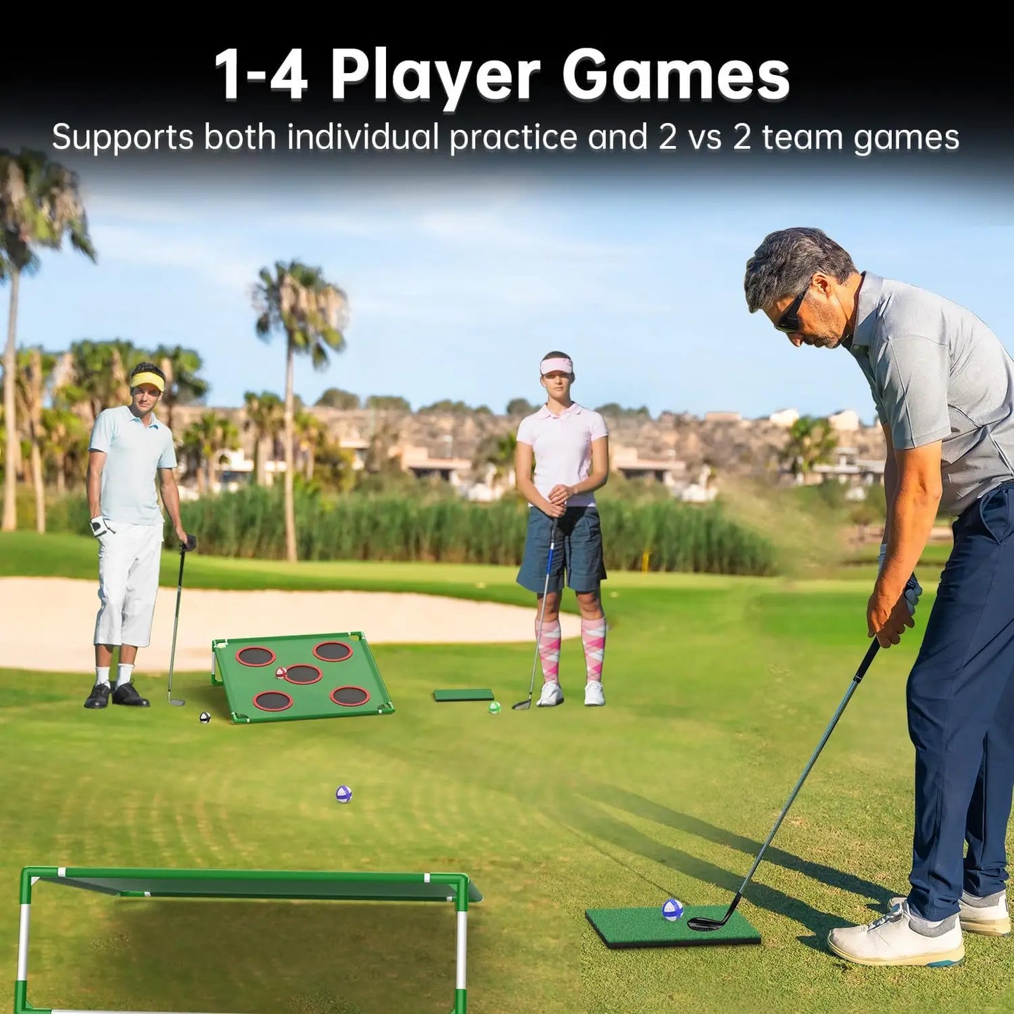 Golf Game Play Set for Golfers Fathers, with 20 Velcro Golf Balls
