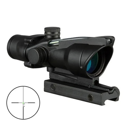 4X32 Hunting Riflescope Real Fiber Optics Grenn Red Dot Illuminated