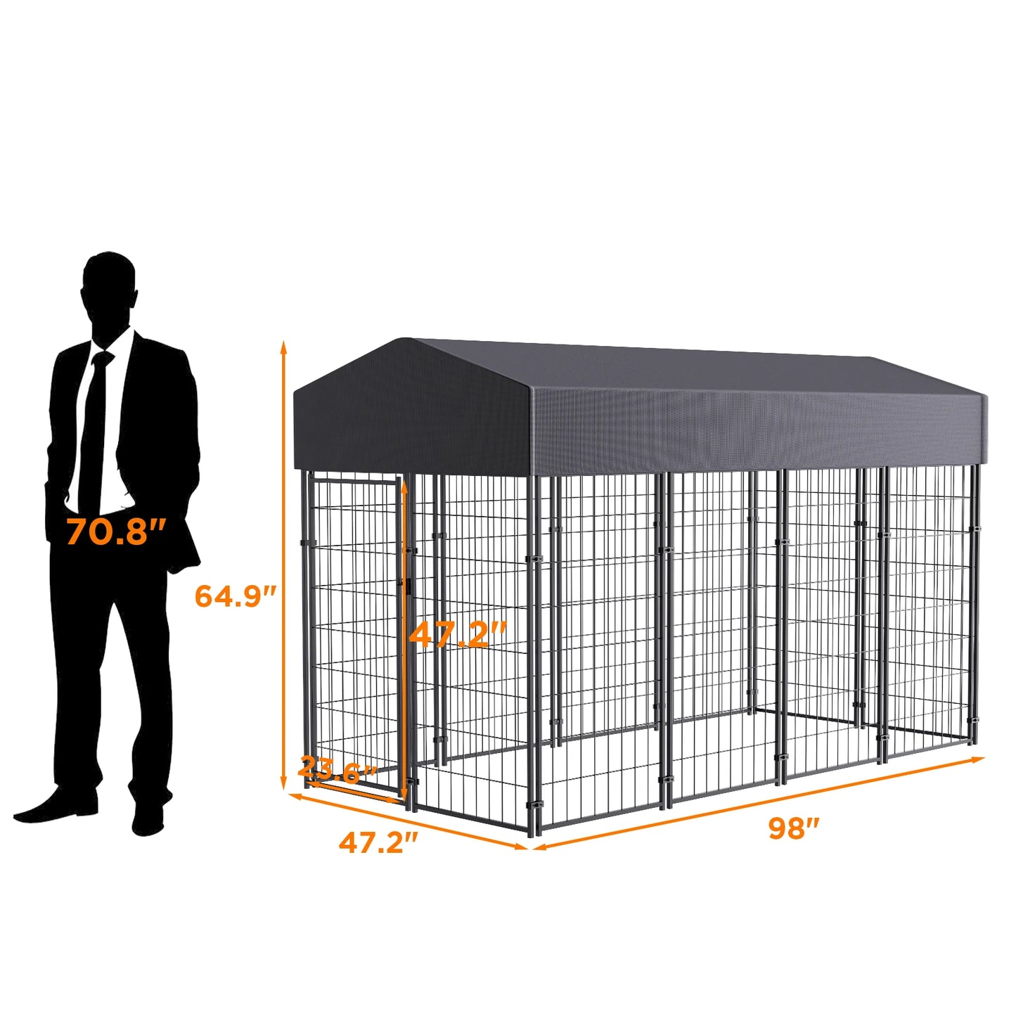 Outdoor Waterproof Covered Dog Kennel