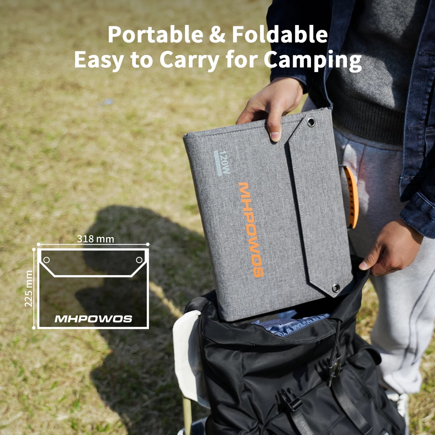 120W 80W 40W Portable Solar Panel, Emergency Power Supply