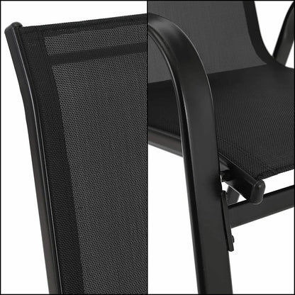 4PCS Garden Chairs black