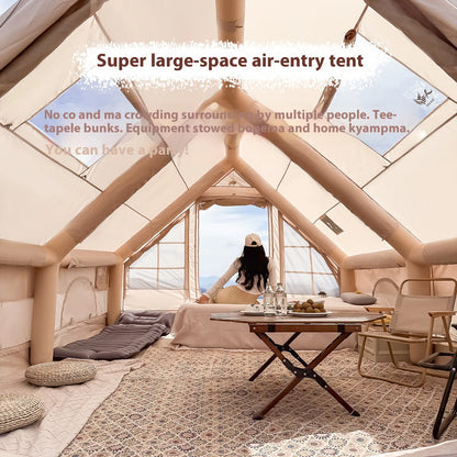 Inflatable Tent For Outdoor Recreational With Stove Plug,