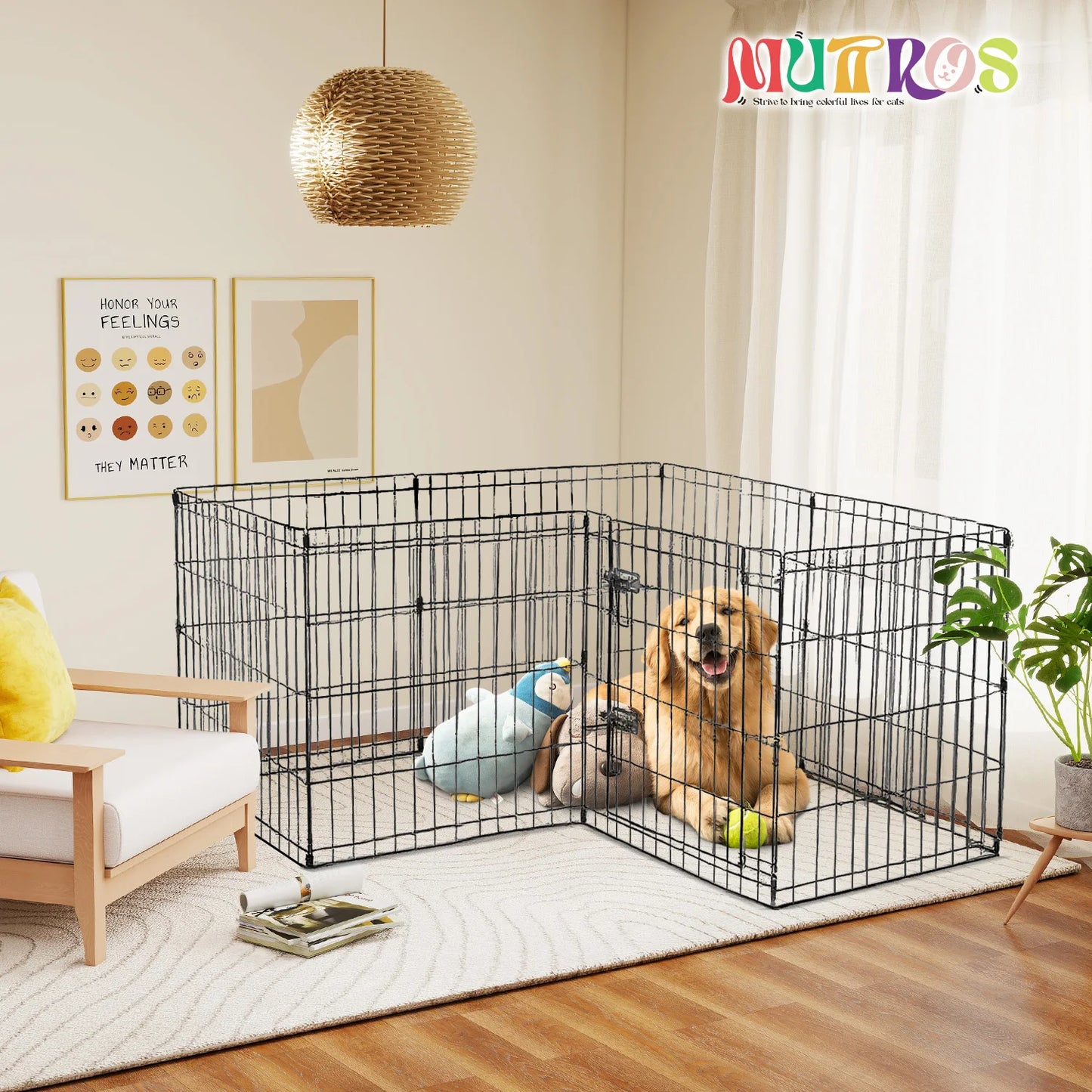 Foldable Metal Pet Playpen for Indoor/Outdoor