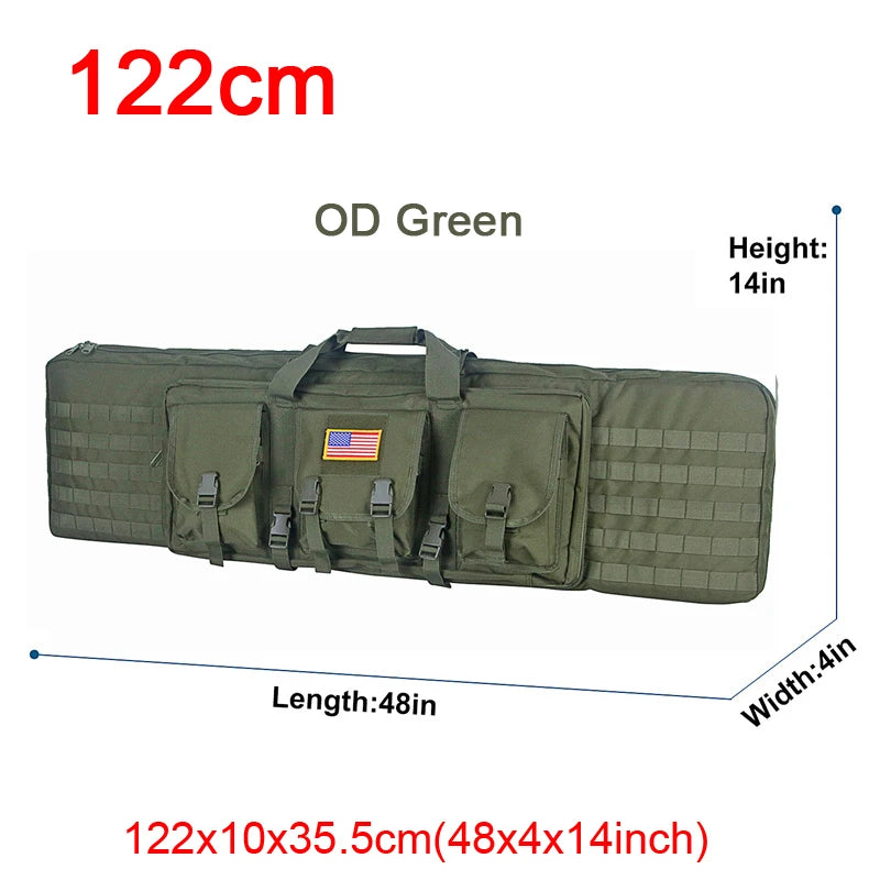LQARMY 32 38 42 48-inch Tactical Double Rifle Case
