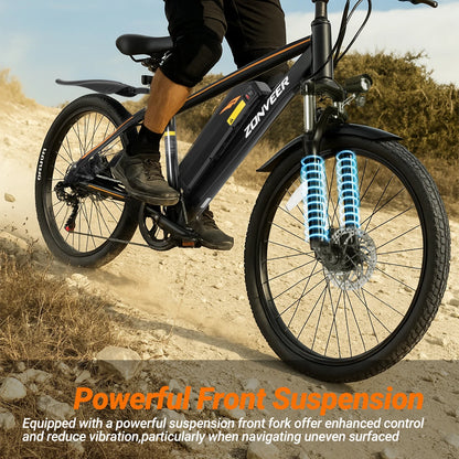 M26 Electric Bicycle Peak 1000W Motor 360WH Lithium Battery