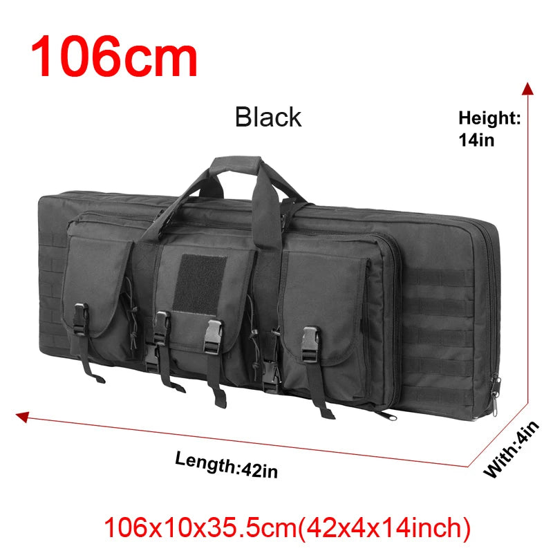 LQARMY 32 38 42 48-inch Tactical Double Rifle Case