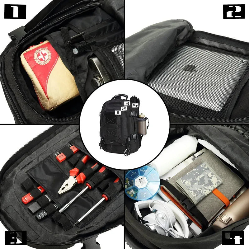 60L Military Tactical Backpack Molle Assault Rucksack