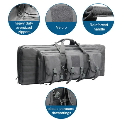 LQARMY 32 38 42 48-inch Tactical Double Rifle Case
