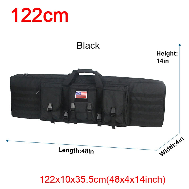 LQARMY 32 38 42 48-inch Tactical Double Rifle Case