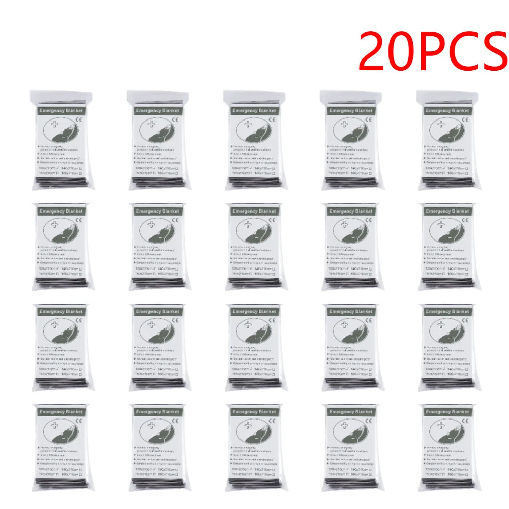 30-1PCS Emergency Rescue Outdoor Survive Foil Thermal Blanket ﻿
