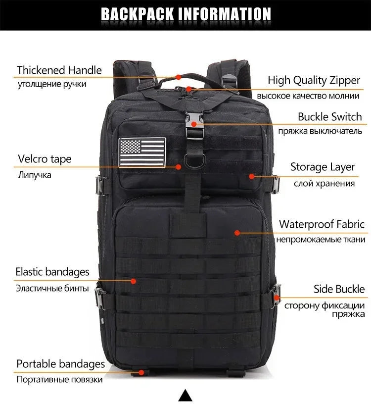 Tactical Backpacks Traveling Bags Outdoor School Pack Trekking Hunting camping equipment