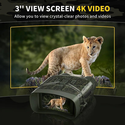 4K Night Vision Binoculars with Rechargeable Battery 32 GB