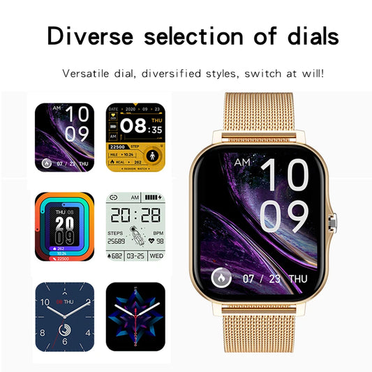 Smartwatch Multi-Sport Mode outdoor Control exercise count calories Weather Forecast Message Notification Compatible with Android