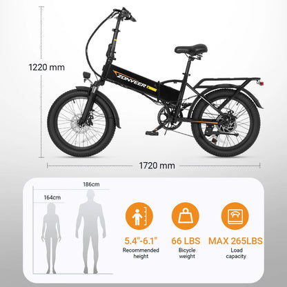 Electric Bicycle 1200W Peak Motor 48V10.4AH Lithium Battery