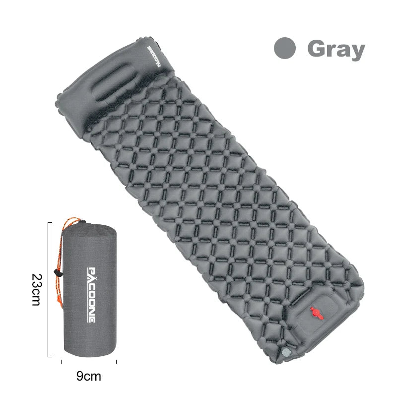 Outdoor Sleeping Pad Camping Inflatable Mattress Built-in Pump Ultralight Air Cushion