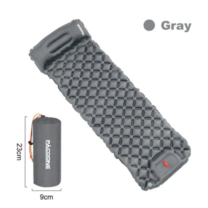 Outdoor Sleeping Pad Camping Inflatable Mattress Built-in Pump Ultralight Air Cushion
