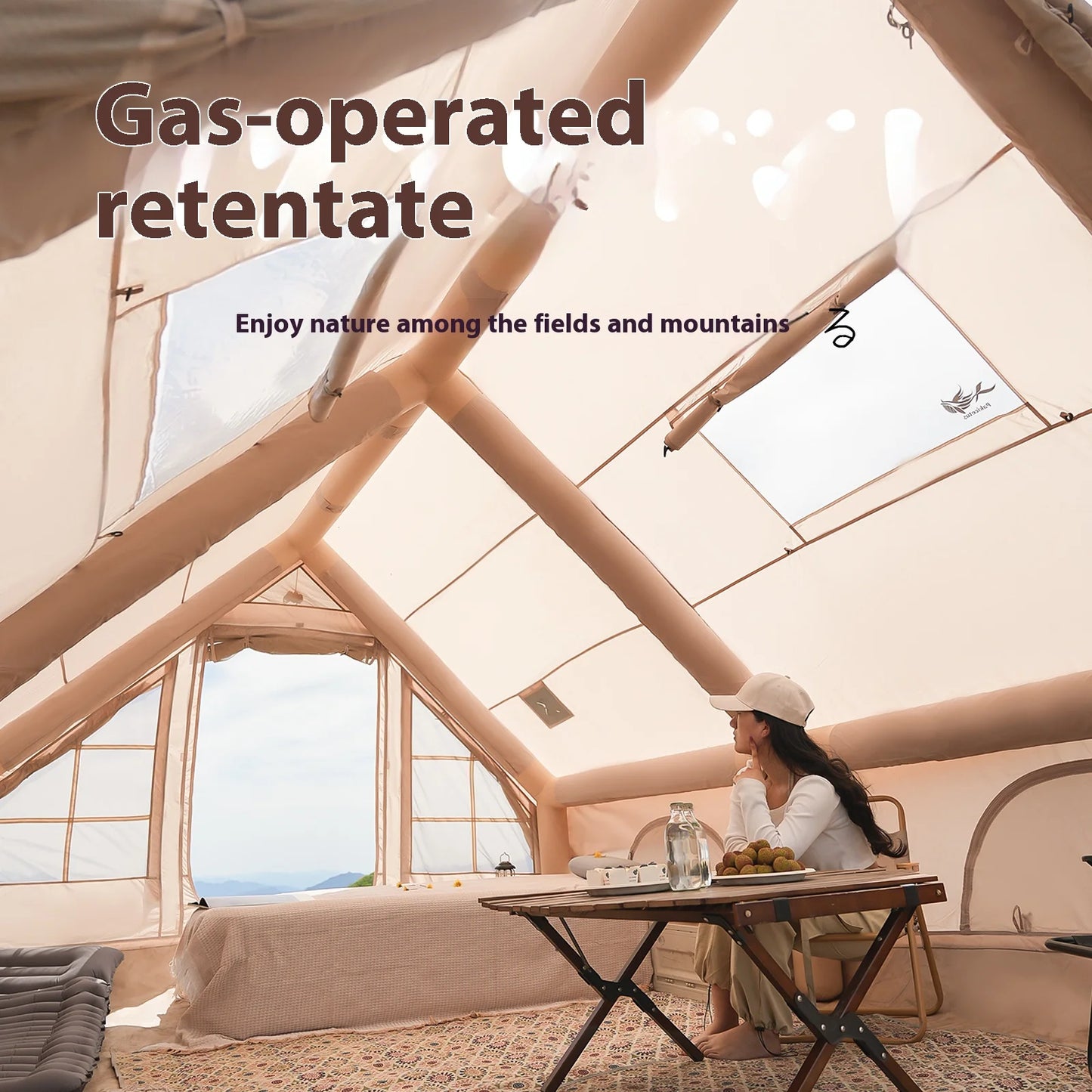 Inflatable Tent For Outdoor Recreational With Stove Plug,