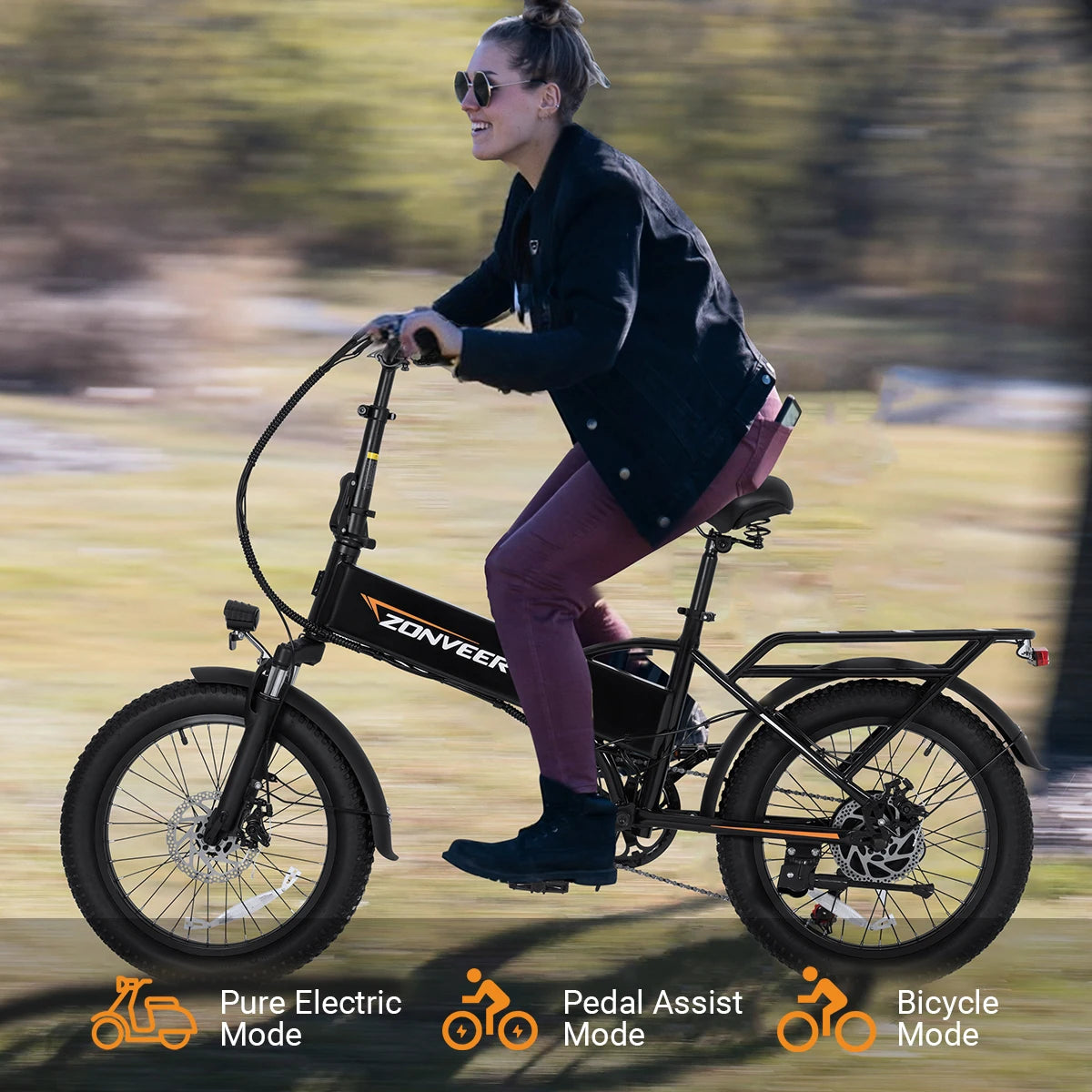 Electric Bicycle 1200W Peak Motor 48V10.4AH Lithium Battery