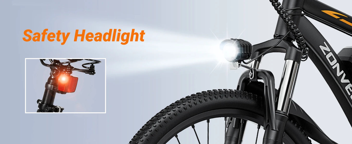 M26 Electric Bicycle Peak 1000W Motor 360WH Lithium Battery