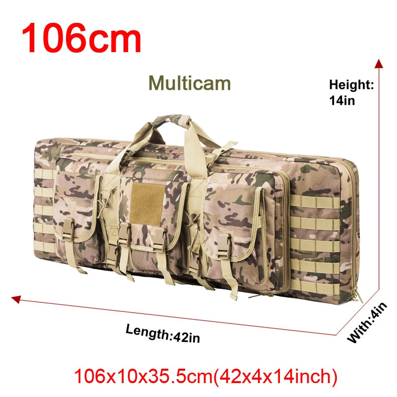 LQARMY 32 38 42 48-inch Tactical Double Rifle Case