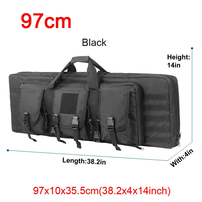 LQARMY 32 38 42 48-inch Tactical Double Rifle Case