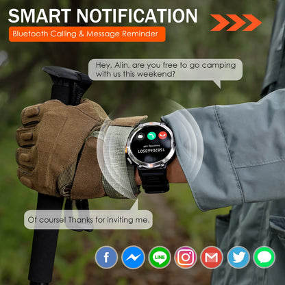 Bluetooth Call smartwatch for men Full Touch Screen With Health Monitor heart rate