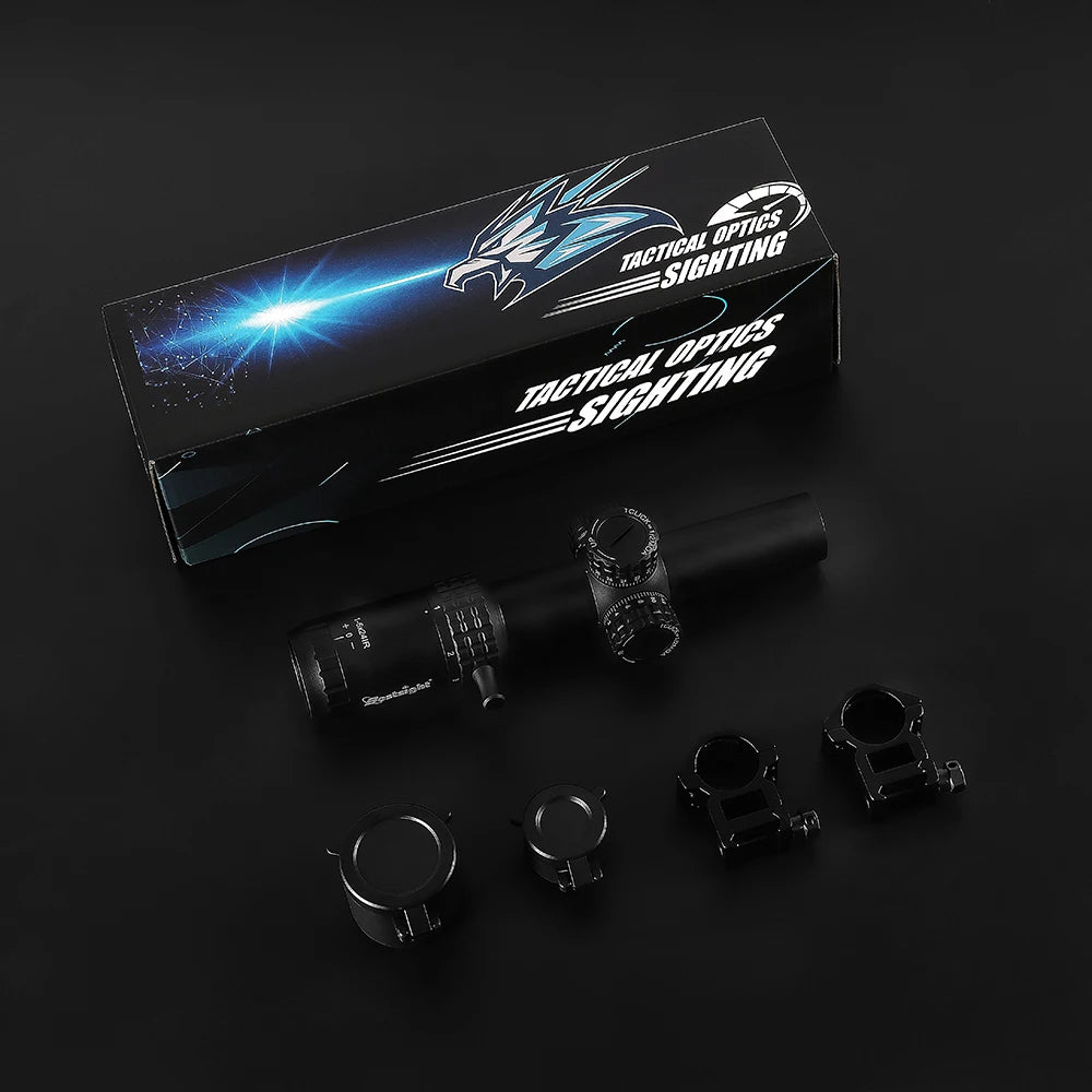 1-5X24 Tactical Illuminated Optical Rifle Sight Scope