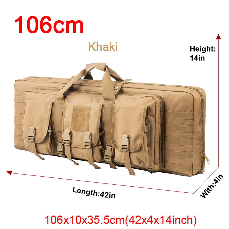 LQARMY 32 38 42 48-inch Tactical Double Rifle Case
