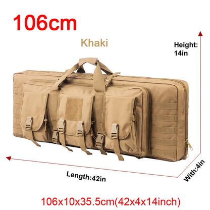 LQARMY 32 38 42 48-inch Tactical Double Rifle Case