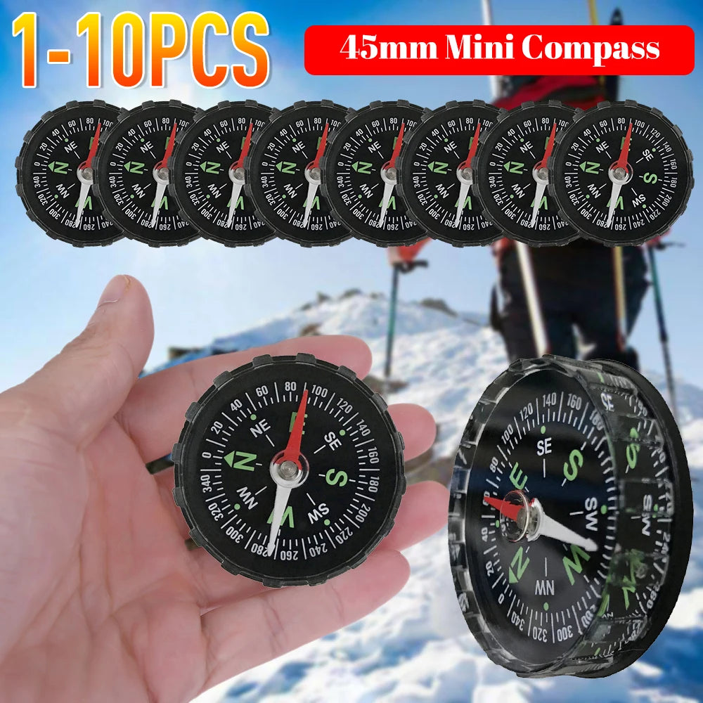 10-1PCS Mini Compass Portable Handheld Compass