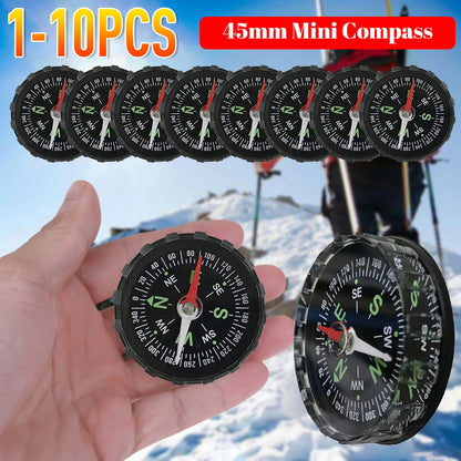 10-1PCS Mini Compass Portable Handheld Compass